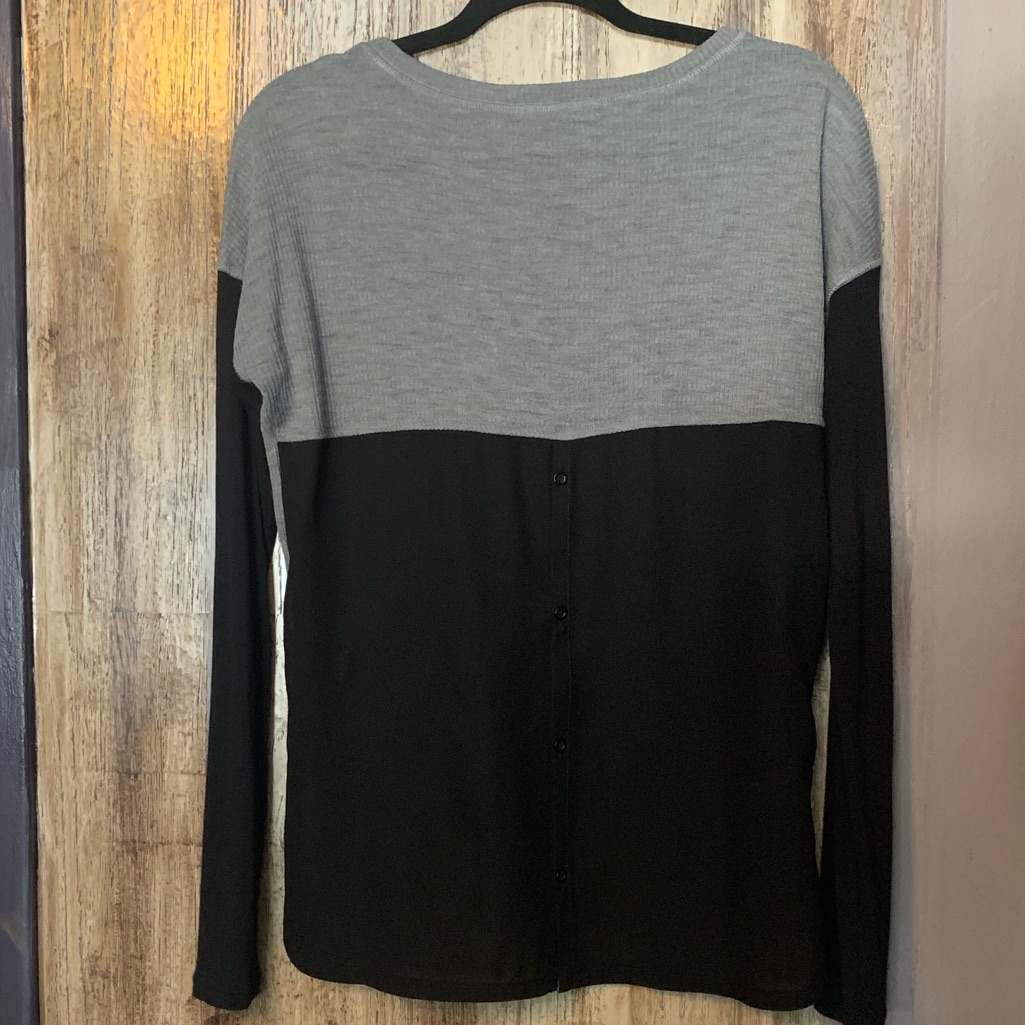 Sheer Button Down Back Top